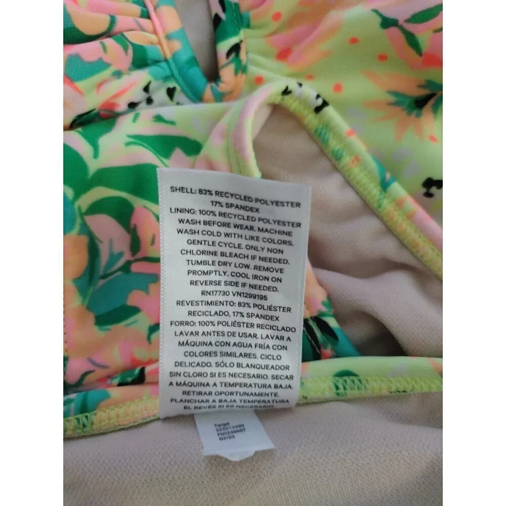 Art Class Girls Floral Print One Piece Swimsuit, Size L 10/12, NWT